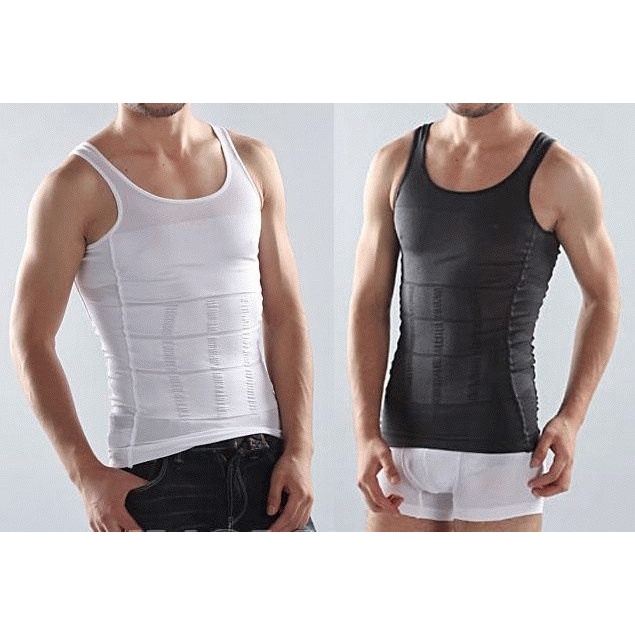 FMFIT vest pack pengecil perut Baju Kaos Korset Pelangsing Pria Slim 'N Lift