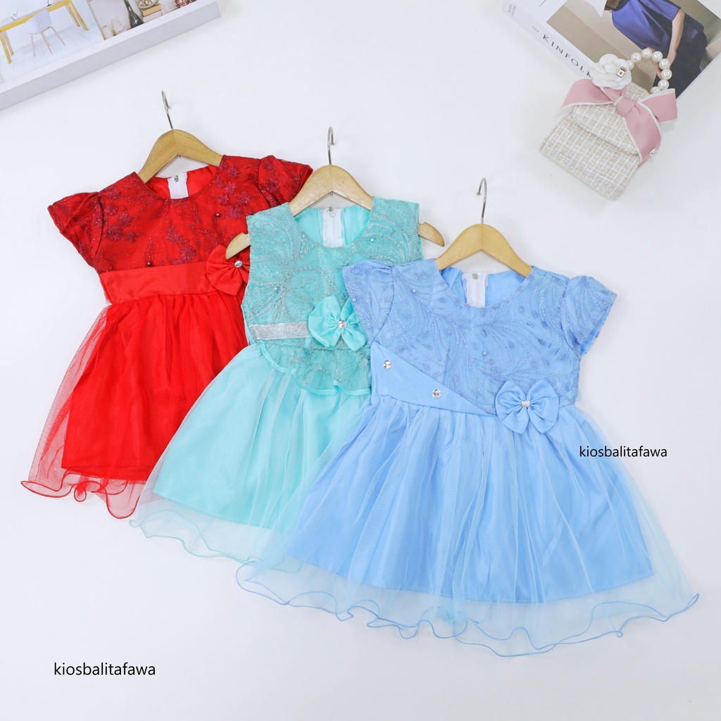 Gaun Baby Bella Uk. 6-18 Bulan / Dress Bayi Murah Baju Perempuan Gaun Pesta Anak Cewek Princess Kids