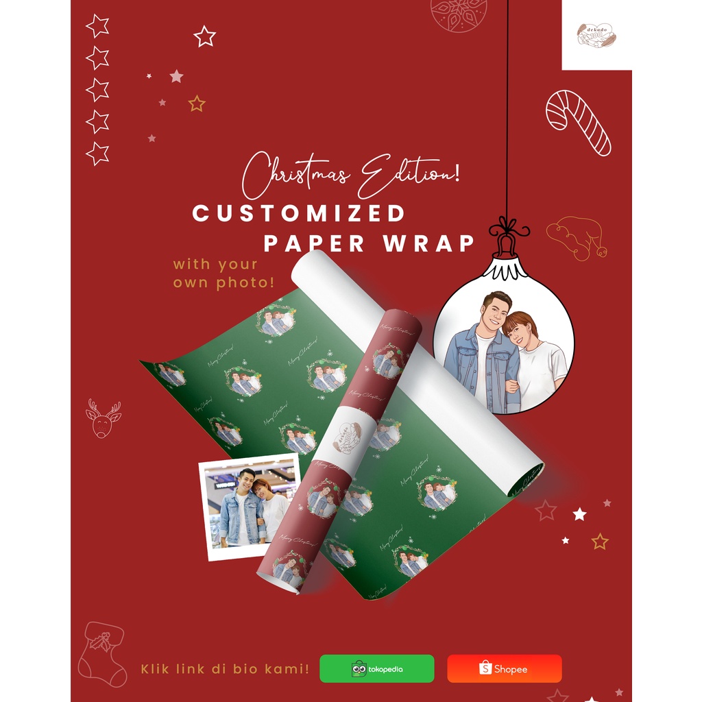 

Kertas Kado Custom Natal Christmas 32x48