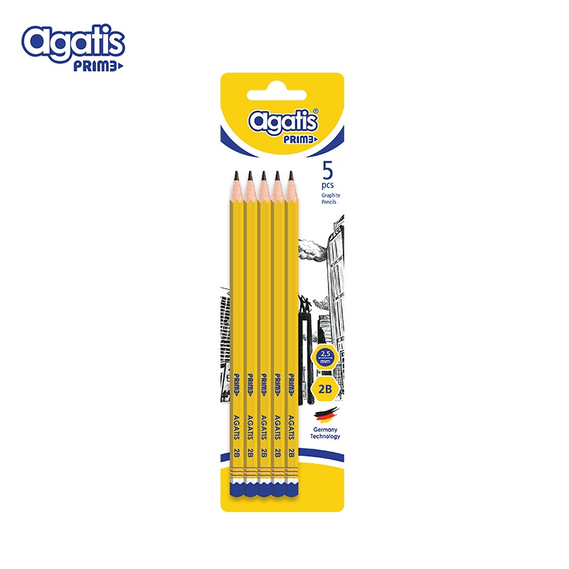 

pensil Agatis Prime 2B set 5 In Blister