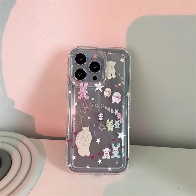 Soft Case Silikon TPU Transparan Shockproof Cover IPhone 14 13 12 11 Pro XS Max X XR 8 7 Plus 6S