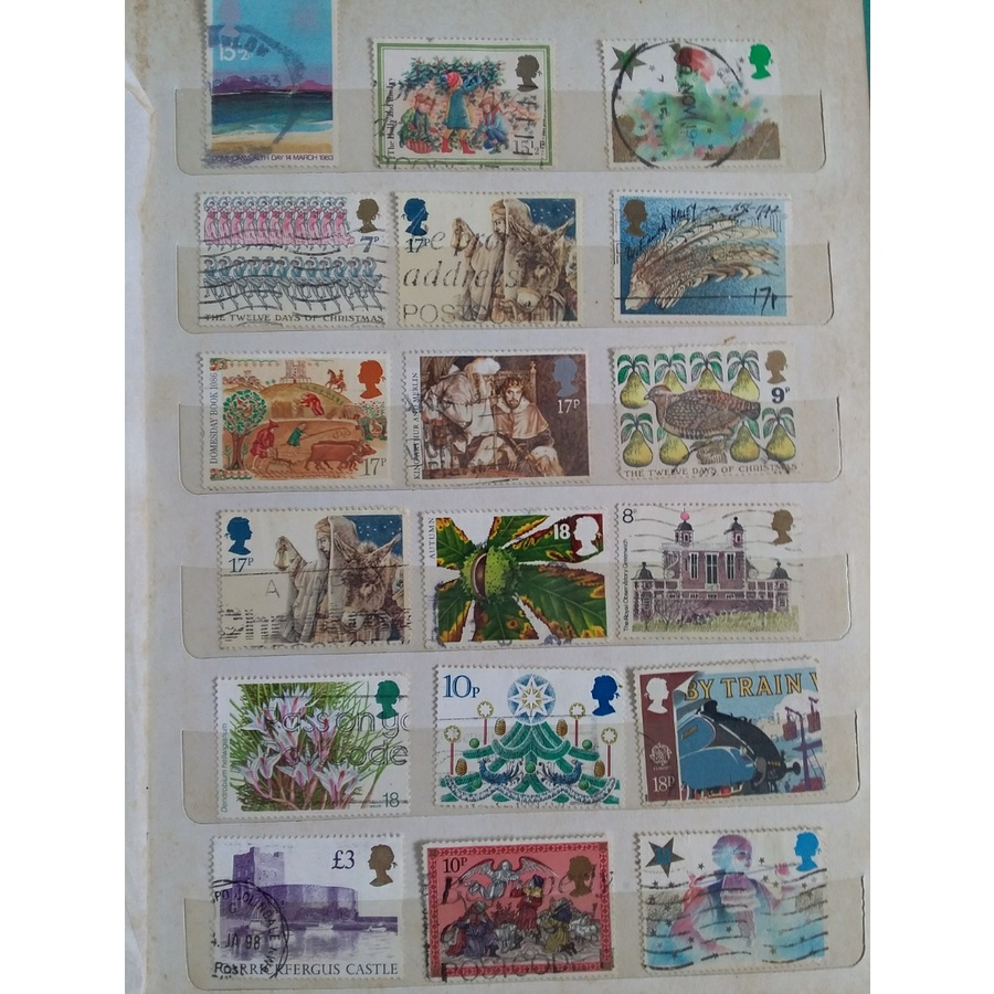 

prangko united kingdom III 18 lembar used