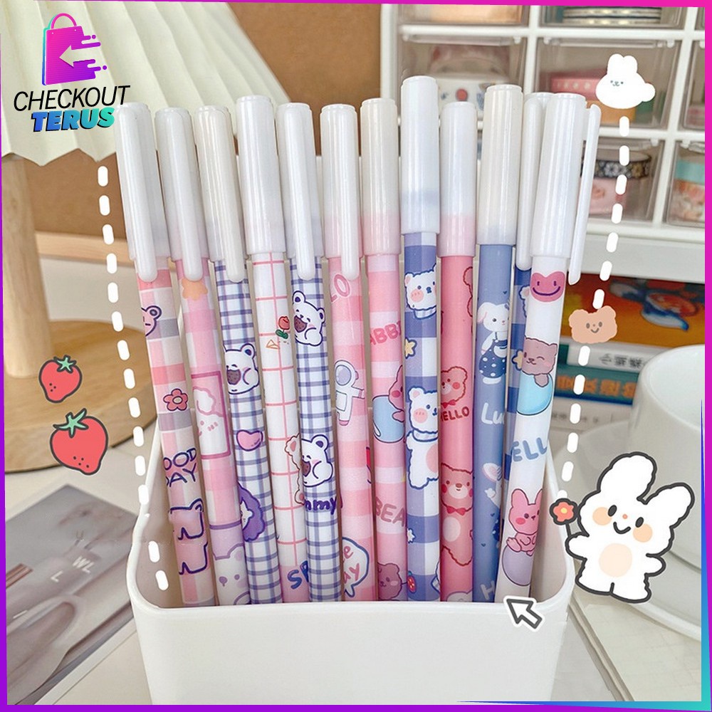 CT A42 Pulpen Gel Hapus Karakter Animal isi 6 pcs Tinta Bisa Di Hapus Alat Tulis Sekolah Pulpen Erasable Bolpoin Portable