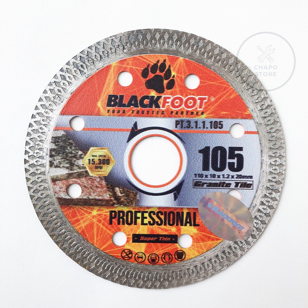 blackfoot diamond cutting wheel 105 4&quot; inch turbo mata gerinda potong keramik kering basah