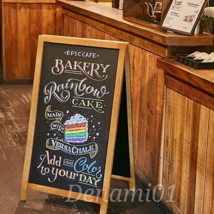 

Papan Tulis Papan Tulis Kapur 2 Muka Papan Board Kayu Papan Menu Cafe Dekorasi