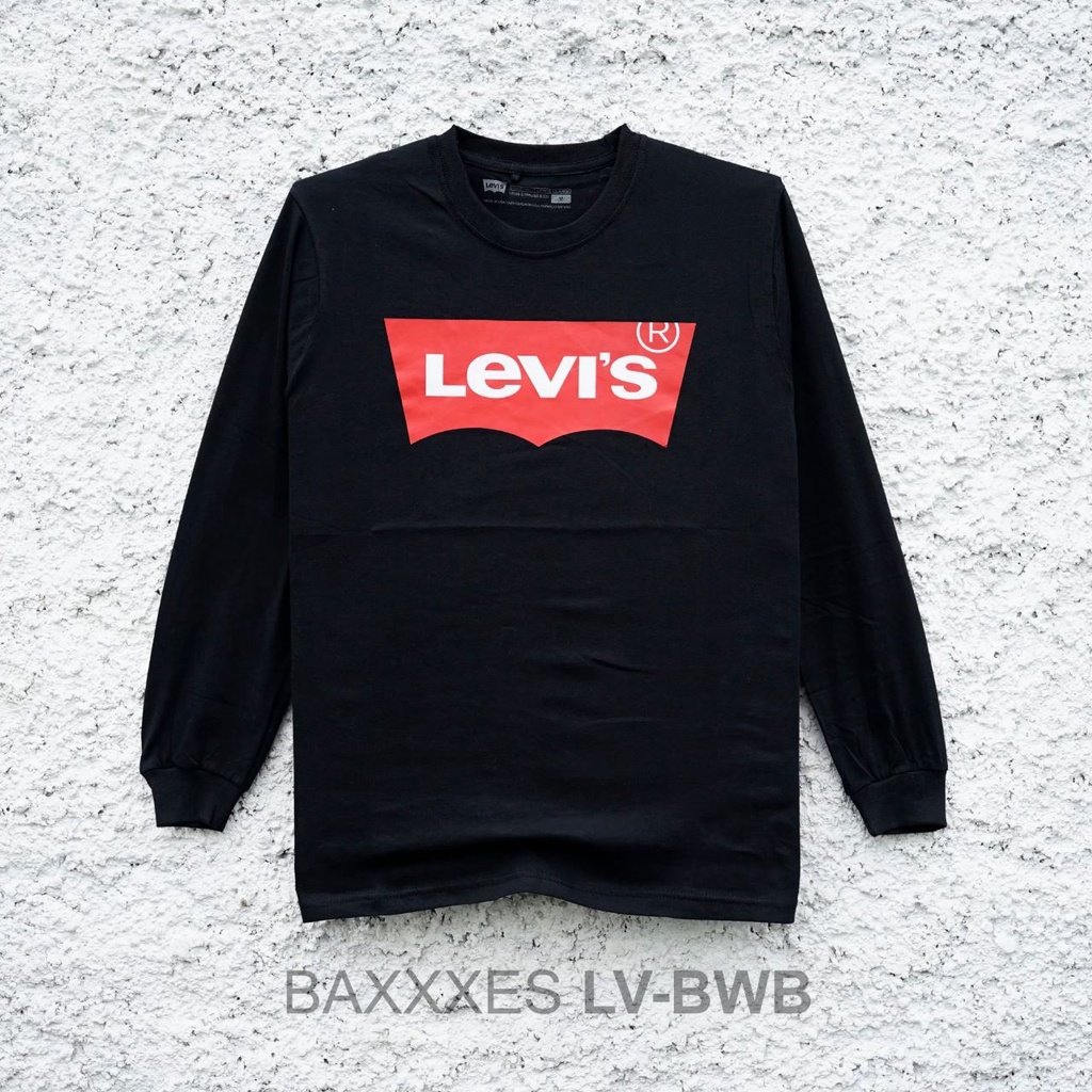 Kaos Pria Lengan Panjang - Koas Levis - Batwing HItam