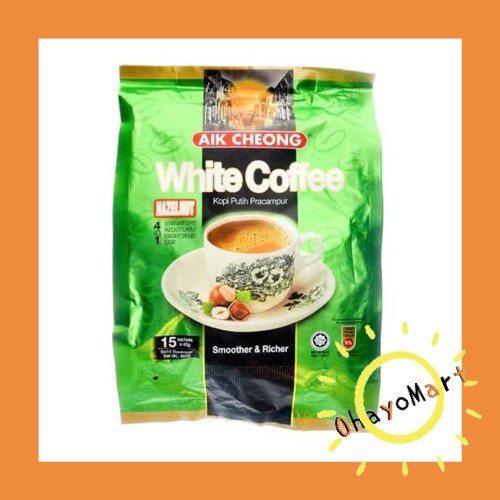 

AIK CHEONG WHITE COFFEE HAZELNUT/ AIK CHEONG WHITE COFFEE 4IN1 600GRM