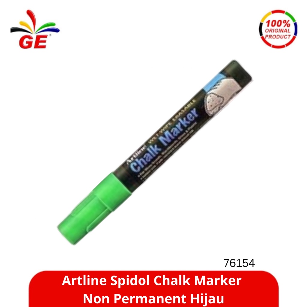 

ARTLINE - Spidol Chalk Marker Non Permanent Hijau 76154