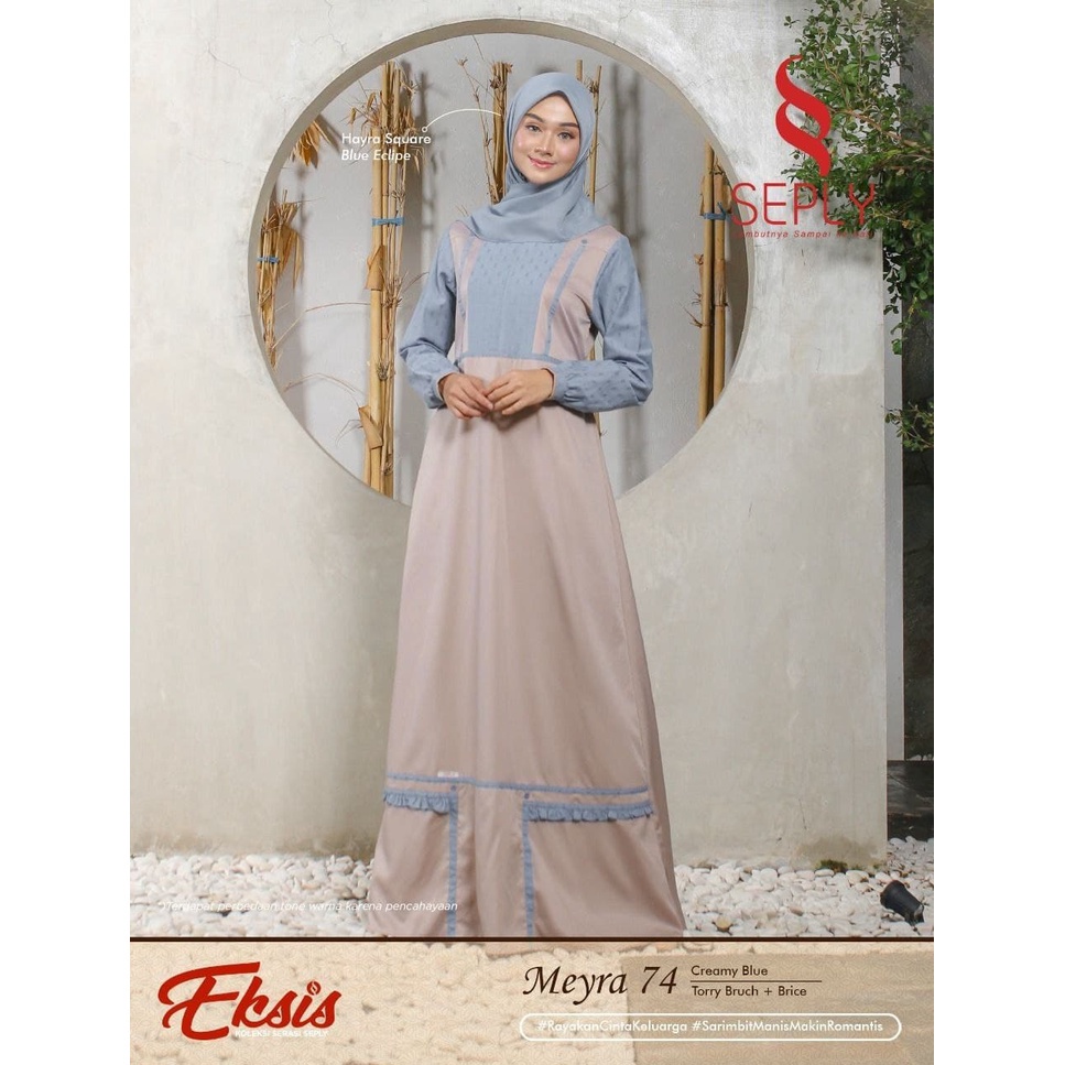 Gamis seply meyra 74 creamy blue L