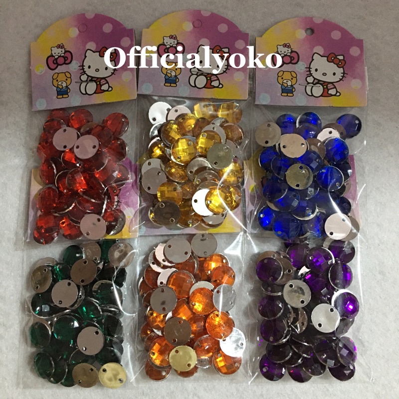 Manik Resin Permata Bulat 12mm (10gram)