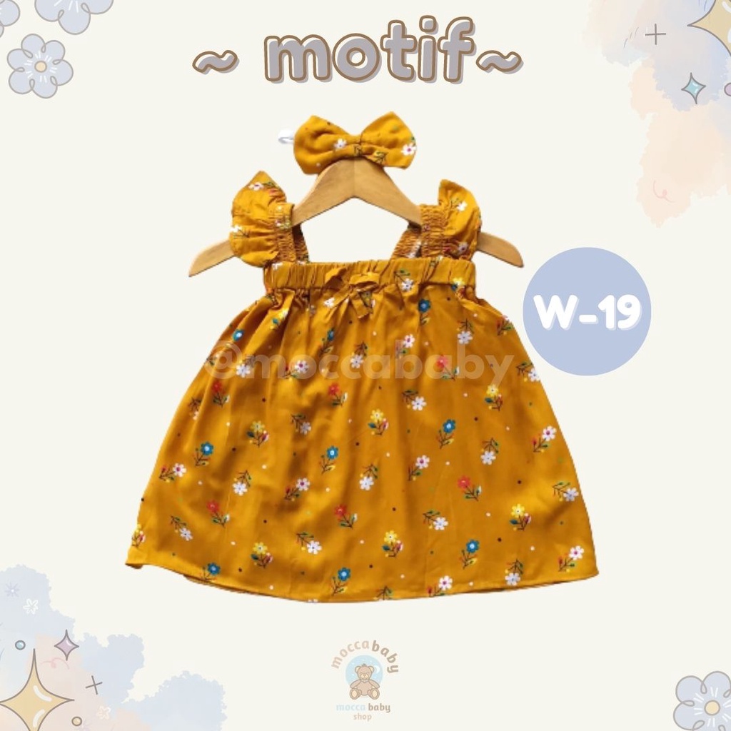 MBSS - BBB DRESS SABELLA dress anak perempuan bayi motif bunga lucu free headband / SAA2