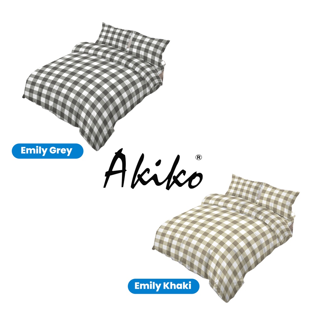 Jual Akiko Bedcover Motif Aesthetic KotakKotak Korea Series Shopee