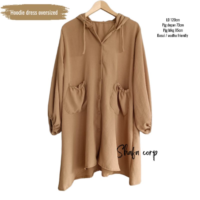 KOREAN HOODIE DRESS OVERSIZED