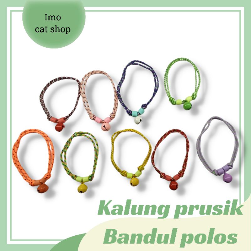 kalung kucing murah tali prusik bandul polos