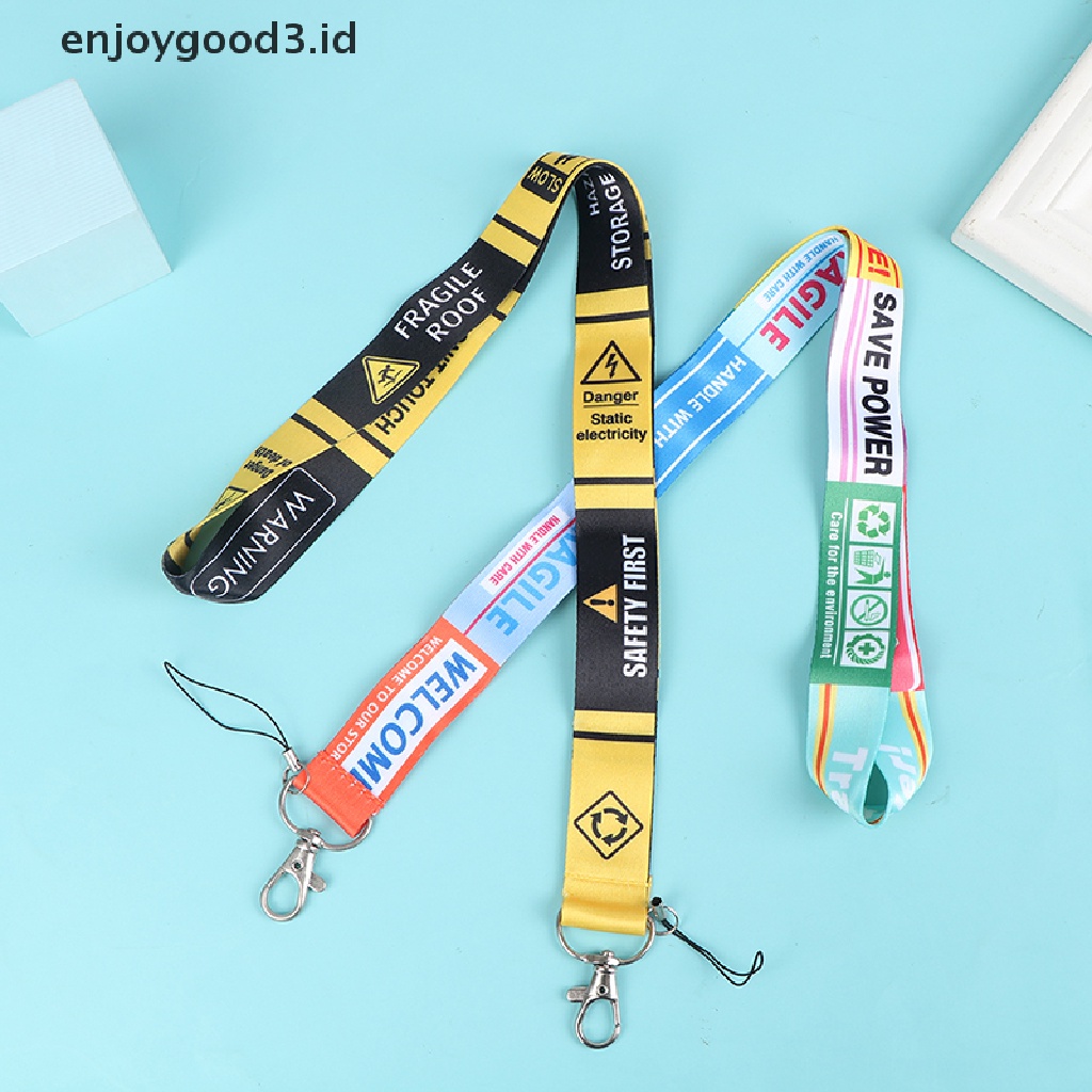 1pc Tali Lanyard Gantung Leher Holder Kartu ID / Handphone / Kunci