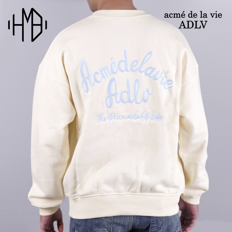 ADLV Acme De La Vie Script Logo Embroidery Crewneck Ivory acmedelavie