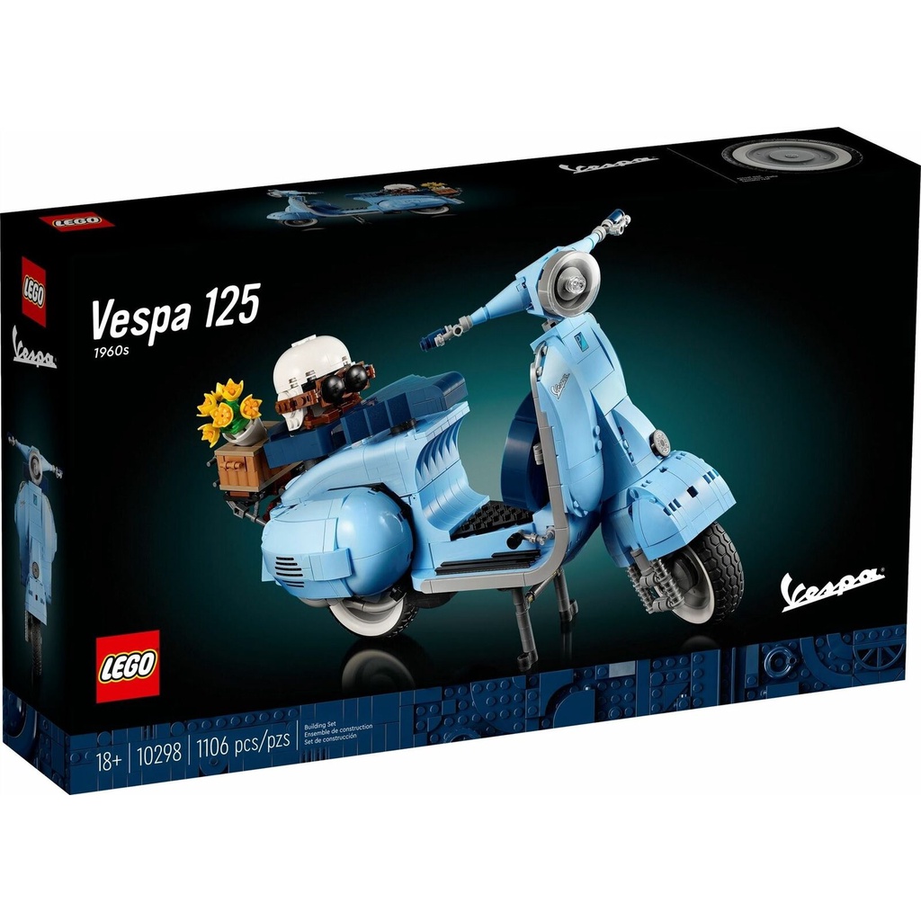 LEGO Creator Icons - 10298 Vespa 125 Set Expert Building Toy Model Scooter Motorcycle Adventure Moto