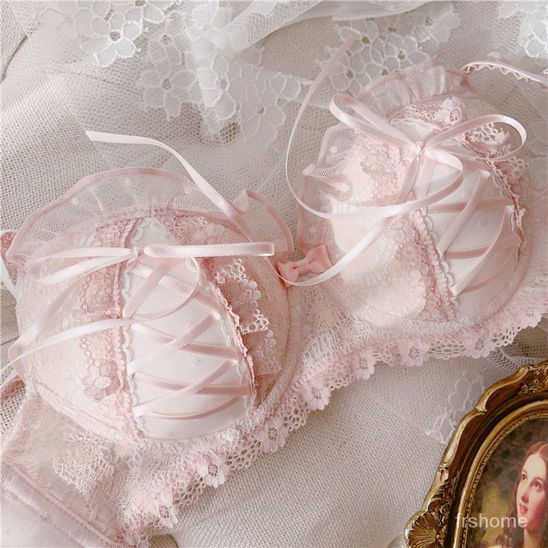 Jepang pakaian dalam manis wanita merah muda gadis-gadis lucu bra dada kecil berkumpul tidak ada cin