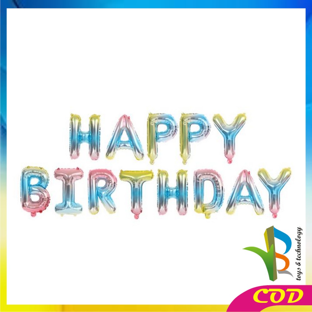 RB-C390 Ballon Foil Abjad Alphabet Polos Gradient A-Z Balon Foil Angka 0-9 / Balon Foil Huruf Abjad Alphabet Angka Polos / Baloon Huruf Dan Angka Perlengkapan Ulang Tahun