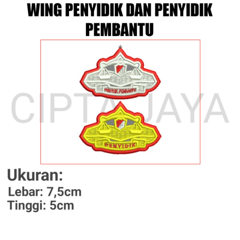 Bordir timbul penyidik / penyidik pembantu (pilih salah satu desain)