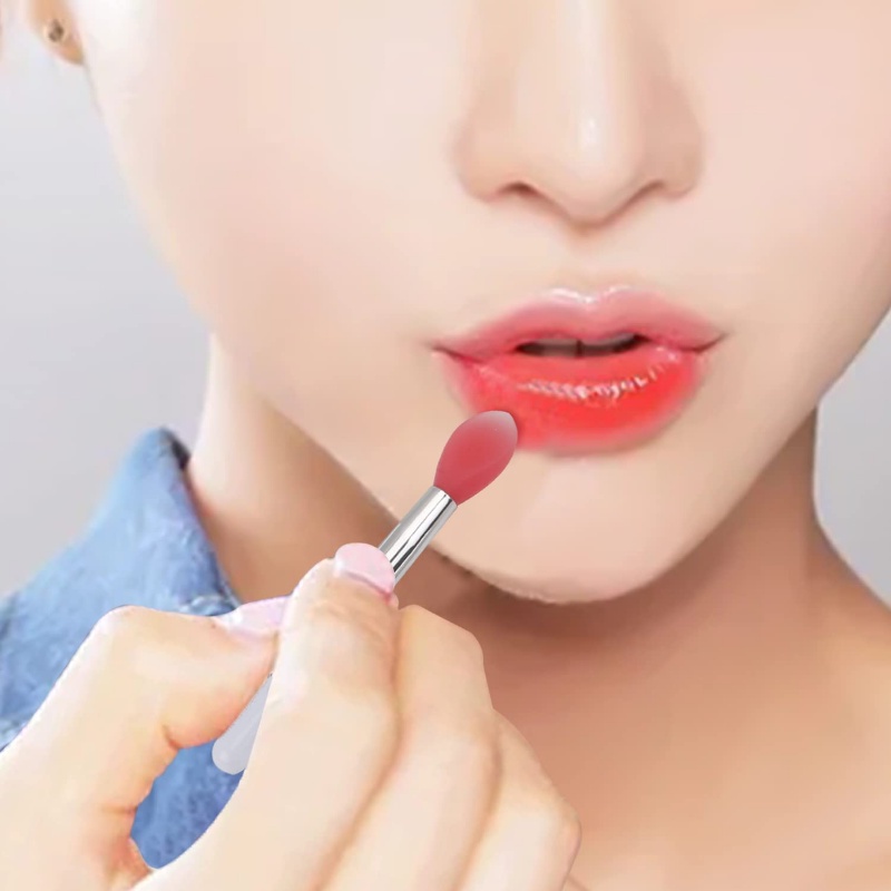 Brush Silikon Mini Aplikator Masker Bibir / Eyeshadow Tahan Lama Ramah Kulit Mudah Dibersihkan