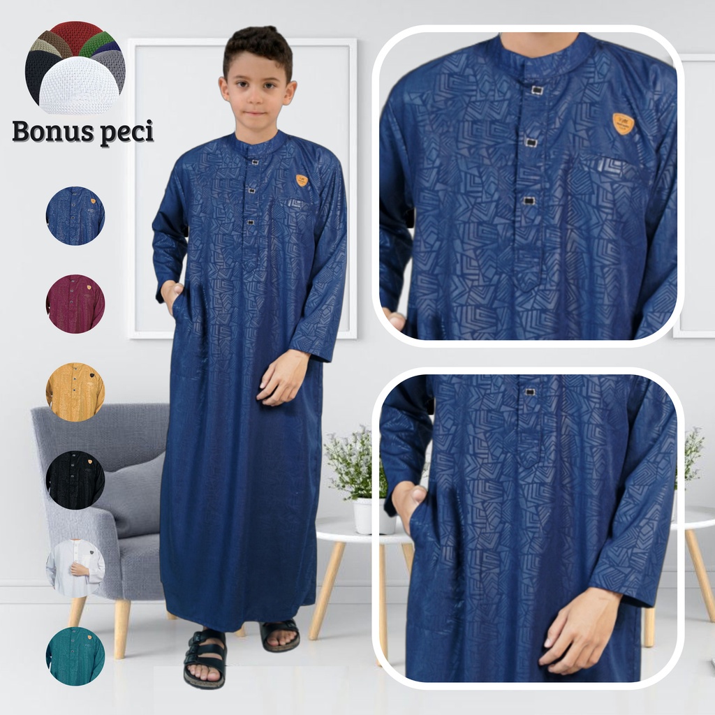 Al-HABIB/GAMIS ANAK EMBOS USIA 5-14 TAHUN PREMIUM/JUBAH ANAK EMBOS ORIGINAL/GAMIS PAKISTAN ANAK KAIN EMBOS TERLARIS /baju muslim era baru
