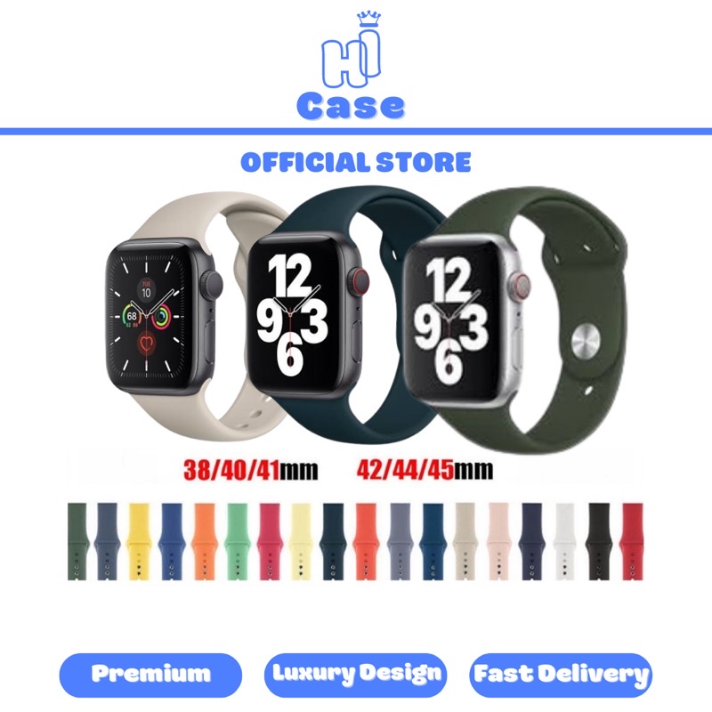Strap apple watch silicon sport band series 1 2 3 4 5 6 SE 7 8