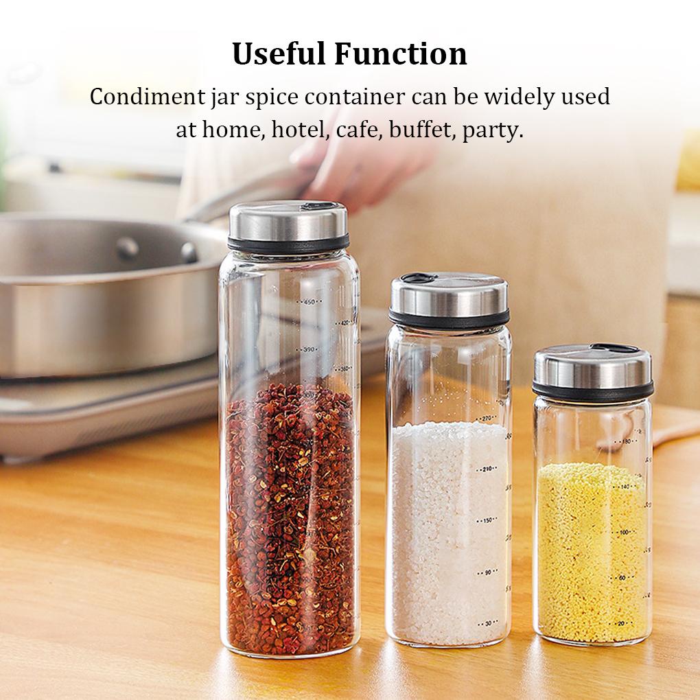 Sealed Spice Jars Seasoning Can Moisture-proof Tabletop Meja Seasoning Bottle Perlengkapan Masak Dapur Rumah Tangga