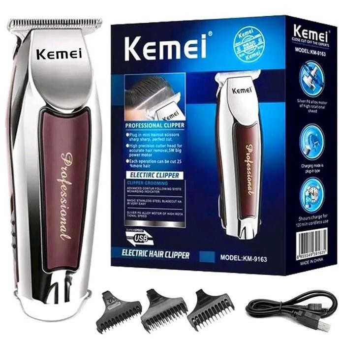 Alat Cukur Rambut Kemei KM-9163 Hair Clipper Detailer Trimmer KM 9163