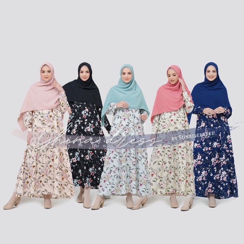 GHINA DRESS - GAMIS MOTIF - SUNRISELABEL
