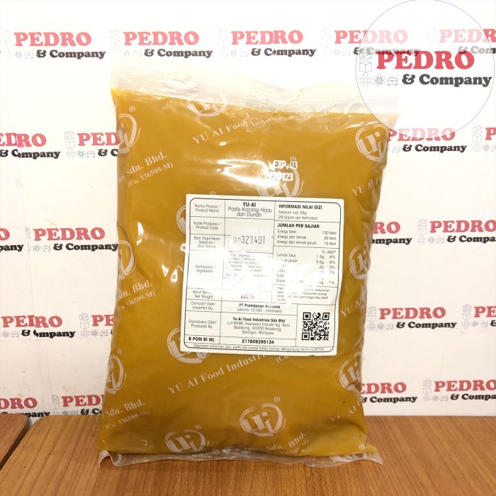 

YU AI DURIAN MUNG BEAN PASTE FILLING 1KG - PASTA KACANG HIJAU & DURIAN