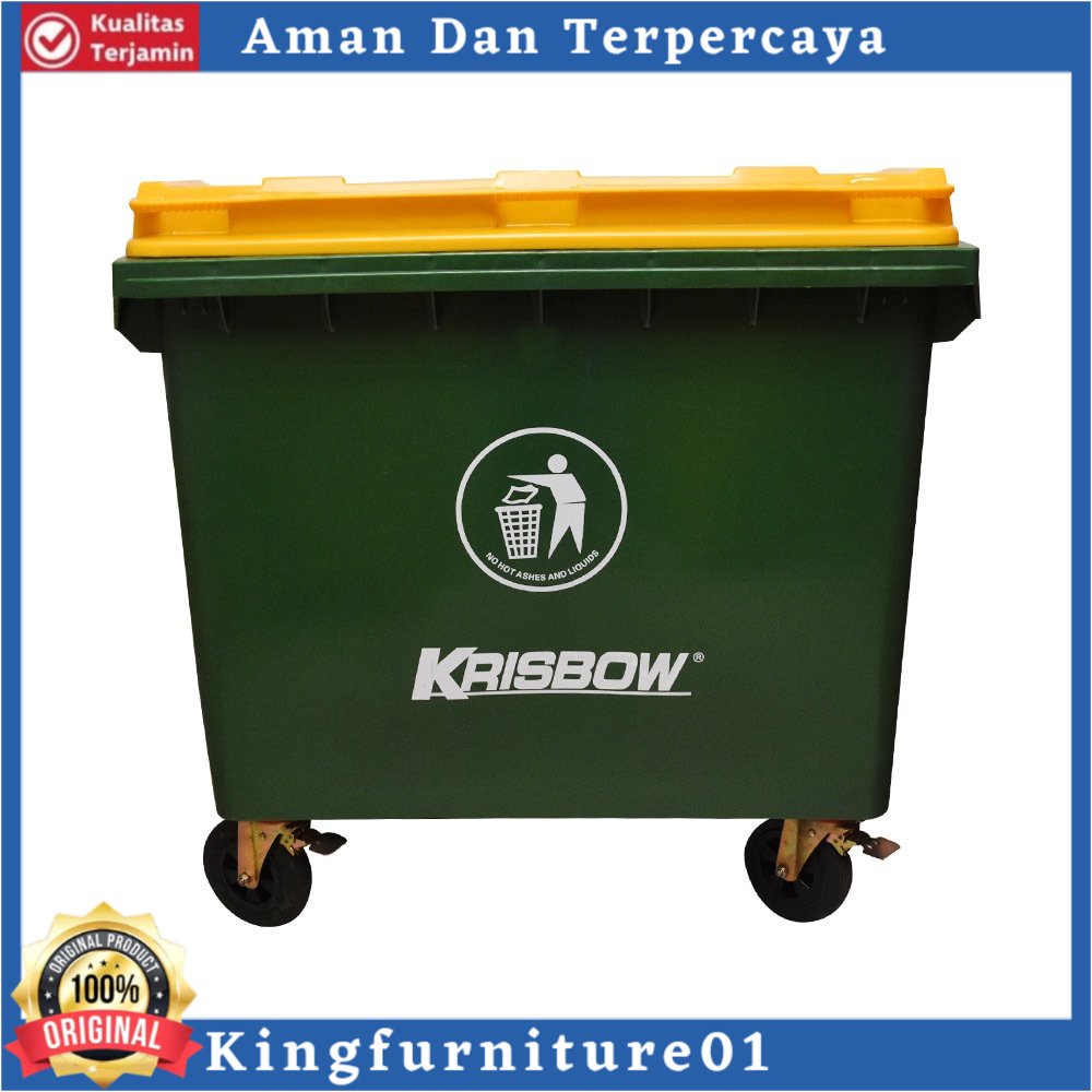 Ace - Krisbow 660 Ltr Tempat Sampah Outdoor Dengan Tutup