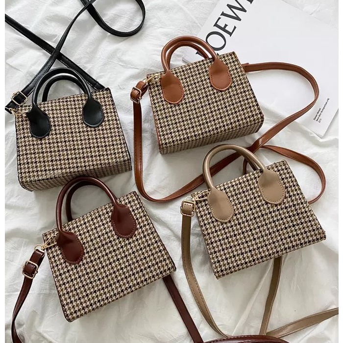 Tas Selempang VHIANY ROSE Phone Purses Plaid Mini Handbags Messenger Wild Tote Female Small Shoulder Bag