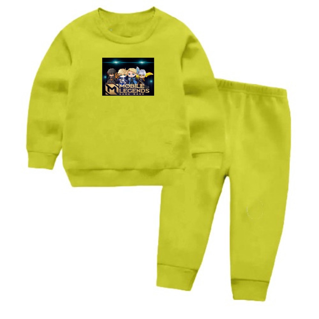 Setelan Sweater Anak Mobile Game Basic Oblong Size S,M,L/COD/Set anak