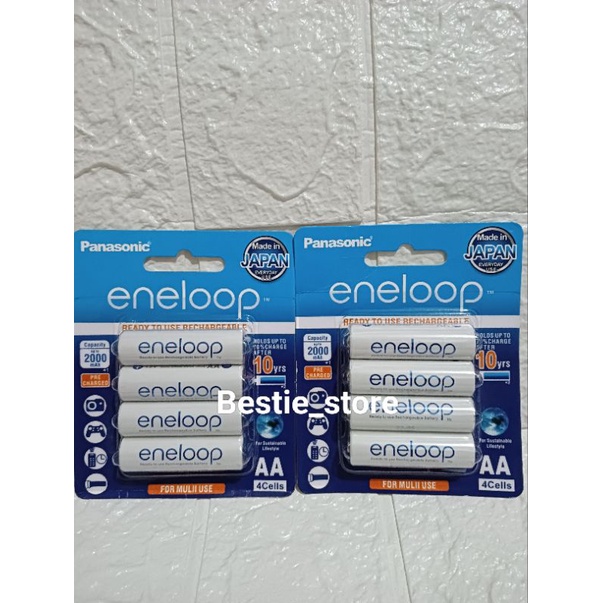 Jual Baterai Cas Eneloop Putih Aa A Mah Isi Pcs Eneloop Made In Japan Shopee Indonesia