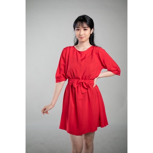 dress casual wanita special edisi christmas Gisella / dress rayon