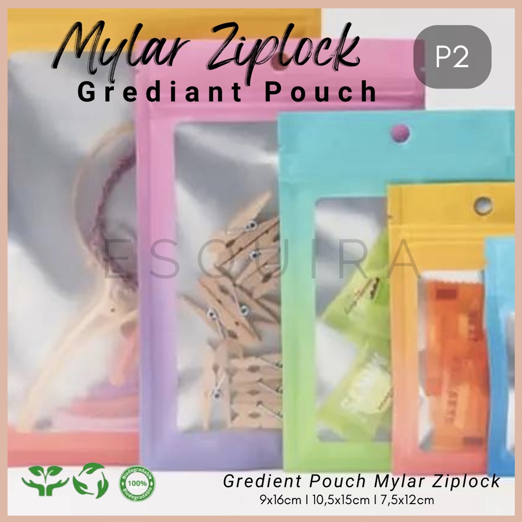 Mylar Ziplock / Gradient Pouch / Pouch  Serbaguna 10 pcs / P2-1,2,3