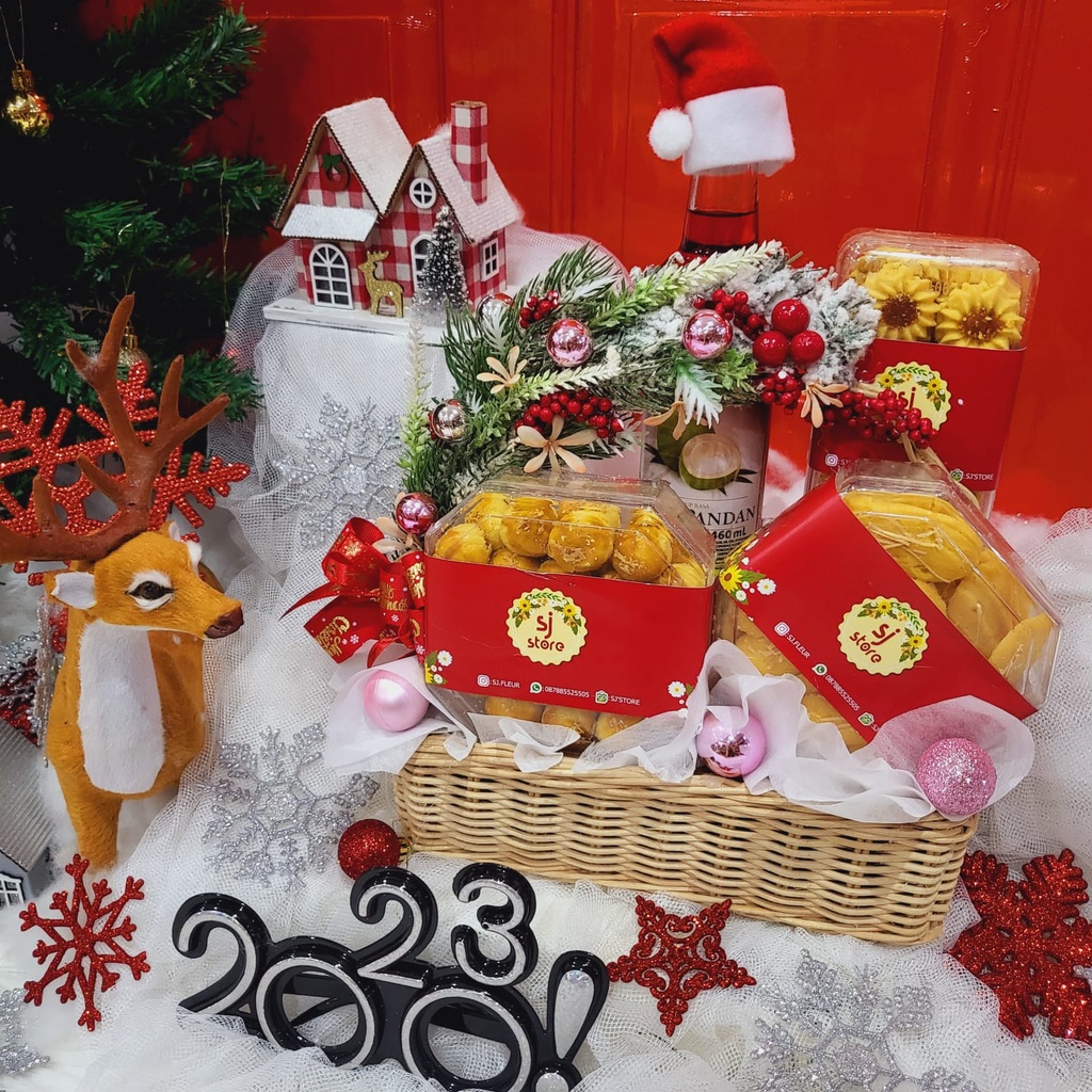 

Paket Dekorasi Hampers Natal Christmas Parcel Hadiah Kue Kering 337