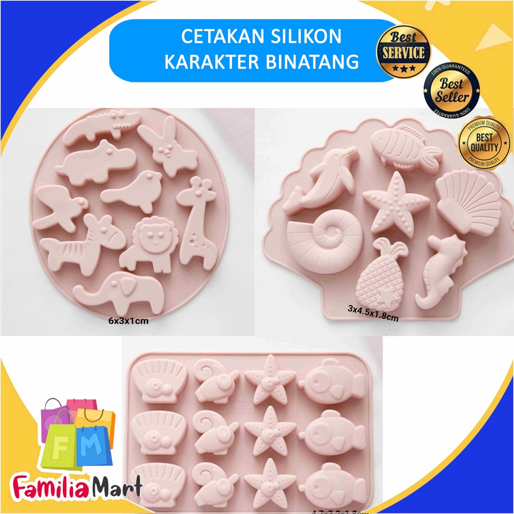 CETAKAN SILIKON JELLY COKLAT PUDDING ANIMALS CHARACTER | CETAKAN SILIKON KARAKTER BINATANG