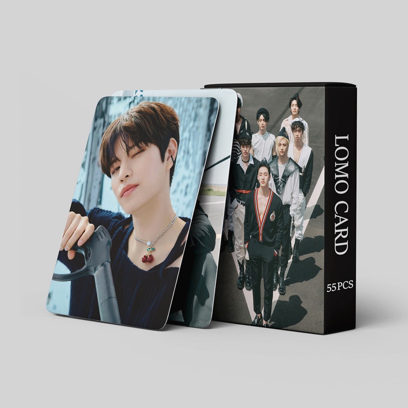 55pcs / Kotak Kartu LOMO Foto Stray Kids MAXIDENT Untuk Koleksi