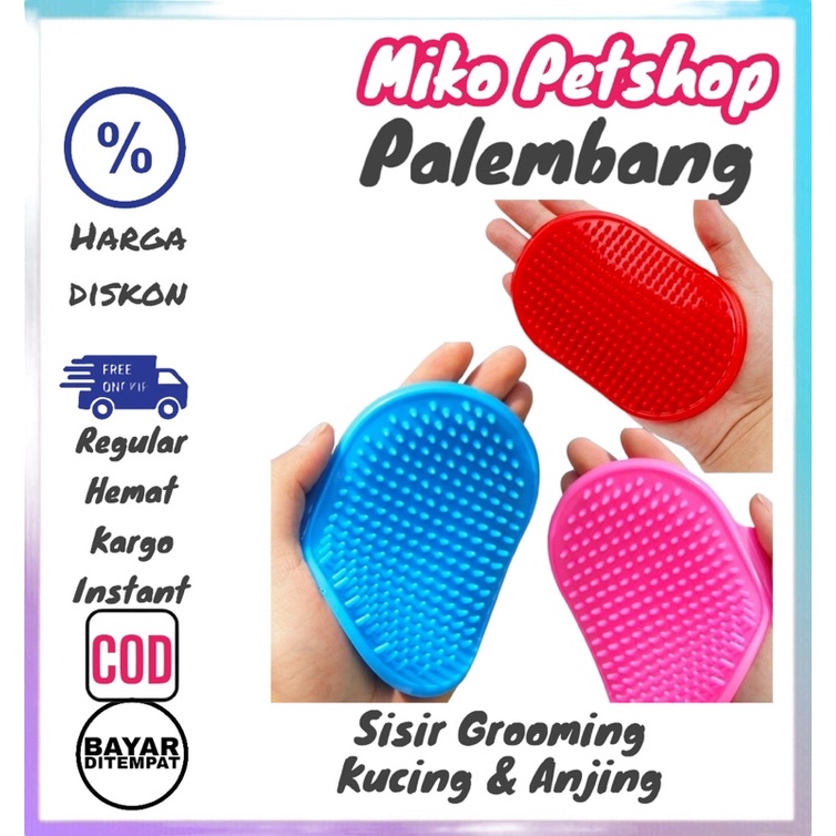 Sisir Grooming Kucing Tapak tangan