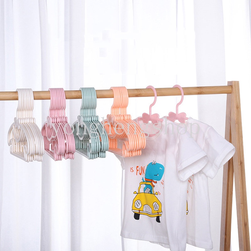 1 / 5pcs Gantungan Baju Bayi / Anak Desain Pita Lucu Tahan Lama