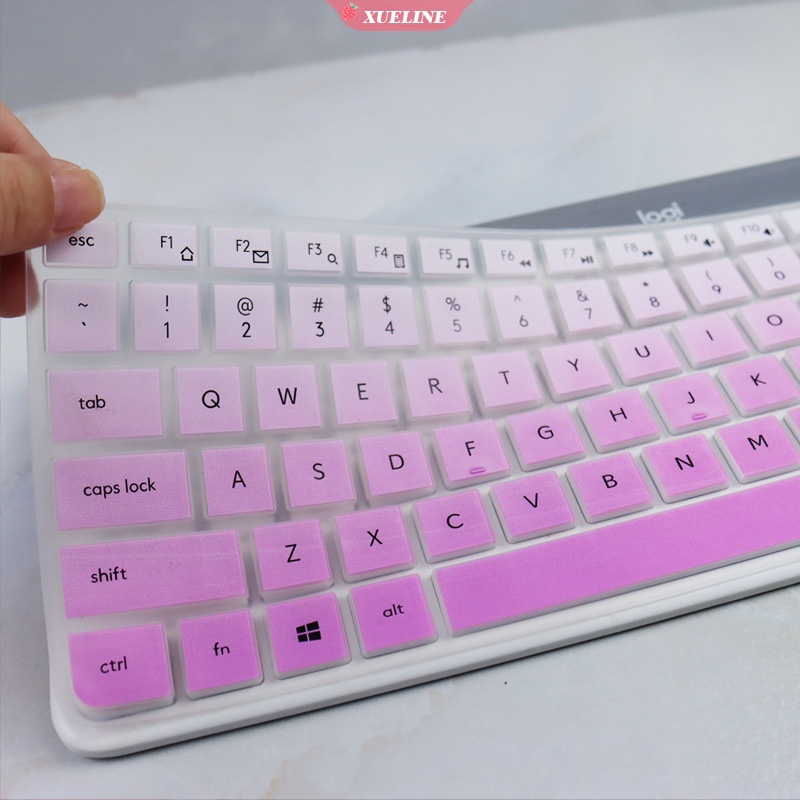 Cover Pelindung keyboard Logitech K580 K470 MK470 Bahan Silikon Kulit Tipis Transparan Ukuran ZXL