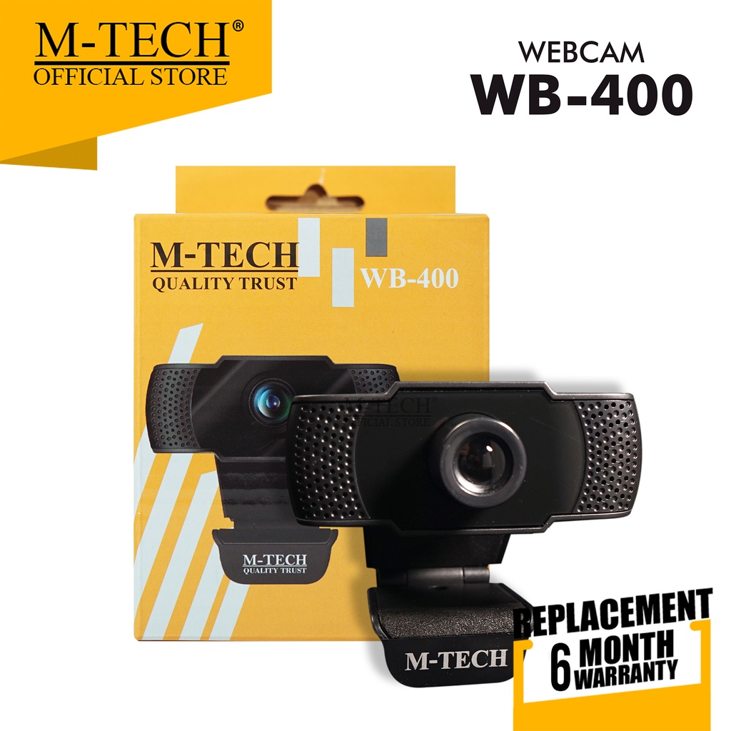 Webcam WB400 Web Camera 720P HD Original M-Tech with Microphone