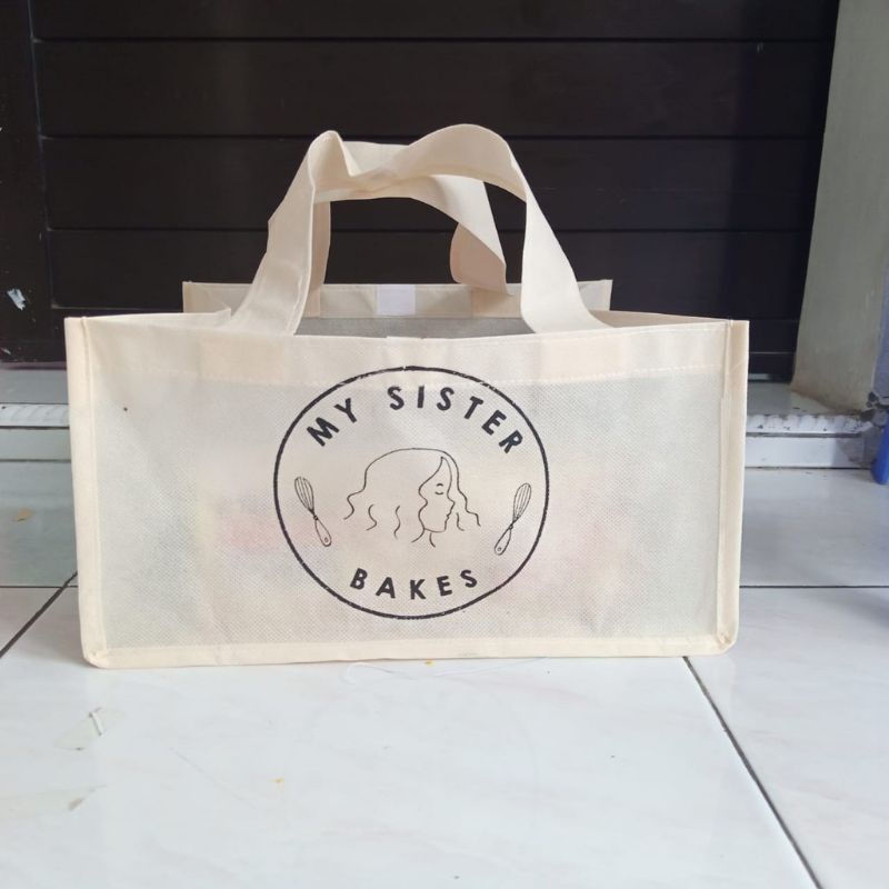 

tas souvenir promosi toko/tas hantaran kue custom LOGO