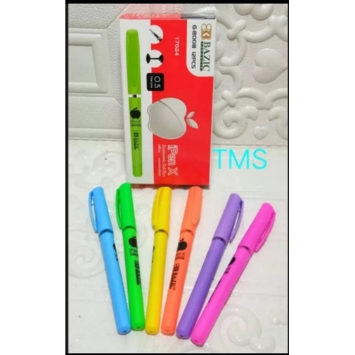 

Pulpen Ipen X BAZIC / Pen Apel / Gel Pen Apple BAZIC G-8008 (Pcs)