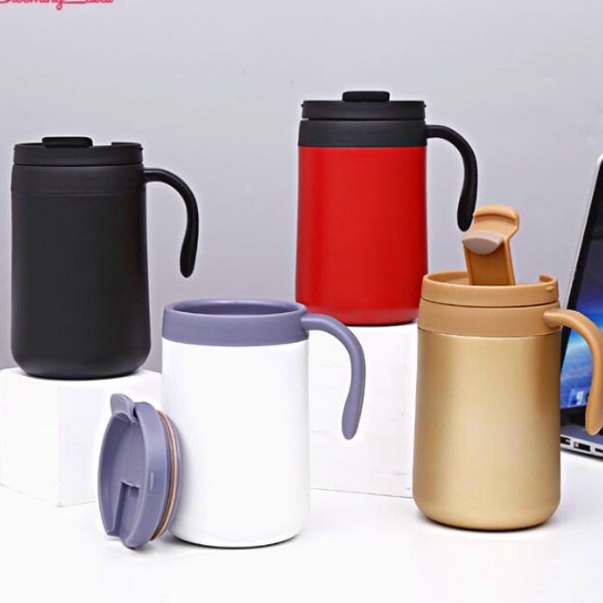 Tempat botol bottle termos vacuum cangkir gelas cup mug tumbler dublin air kopi coffe coffee panas minum satainless setell aesthetic tutup peralatan perlengkapan makan olahraga sport gym sepeda travel dewasa perempuan cowok kecil besar anti tumpah terbaru