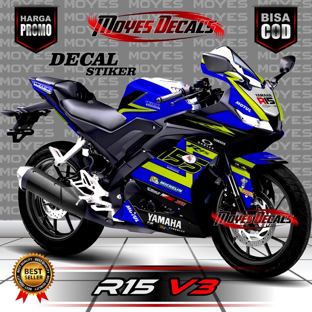 TIDAK MUDAH LUNTUR. Sticker Decal Fullbody Yamaha R15 V3 Full Body Decal Sticker Yamaha R15 V3 Strip