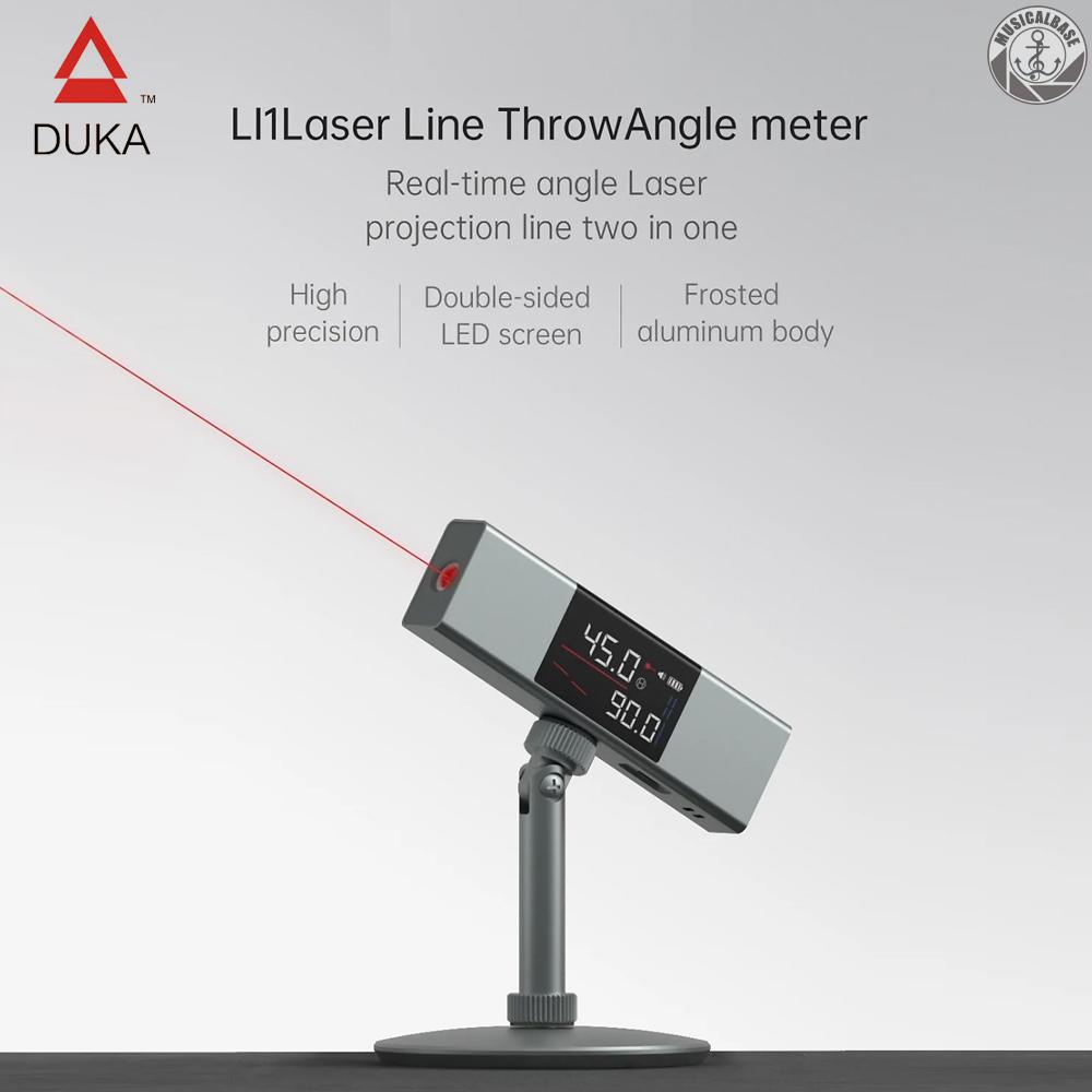 Atuman DUKA LI1 Inclinometer Digital Laser Pengukur Level Kemiringan 360 Derajat Rechargeable° Layar Laser LED Ganda