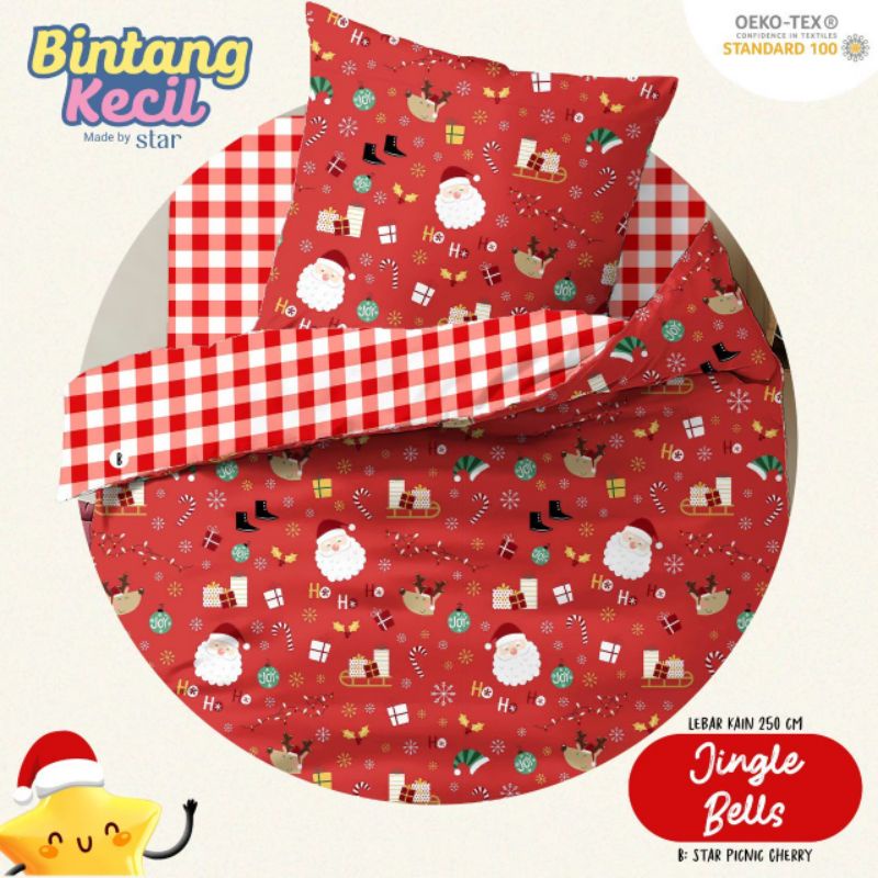 Sprei Homemade Motif NATAL SANTA JINGLE BELLS